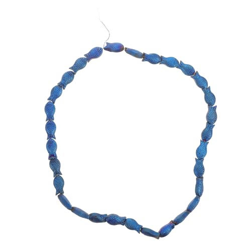 SEWACC 30 Stück Frosted Glass Fish Beads Mattierte Glasperlen für Diy Schmuckherstellung von Armbändern und Kreative Handwerksmaterialien für Inspirierte Accessoires von SEWACC