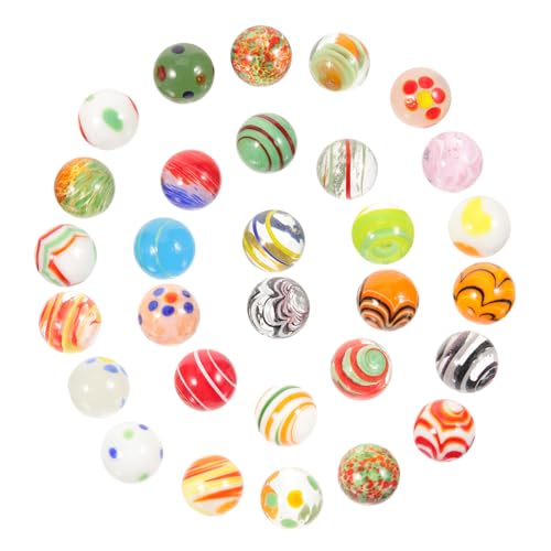 SEWACC Glasmurmeln- 30 Stück Runde Murmeln Für Jungen Und Mädchen Sicheres Spielzeug Für Aquarien Murmeln-Ornamente Glasperlen-Spielzeug Zufällige Farbe von SEWACC
