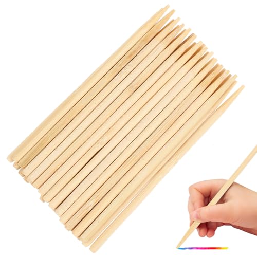 SEWACC 30 Stück Holzstäbchen zum Kratzen, Wachsstifte, glatte Stäbe, Werkzeug für Nagelhaut, Schaber, Pinsel, Pastellstifte, Stifte, Bastelsets für Nägel SEWACC 30 Stück Holzstäbchen zum Kratzen, Wachsstifte, glatte Stäbe, Werkzeug für Nagelhaut, Schaber, Pinsel, Pastellstifte, Stifte, Bastelsets für Nägel von SEWACC