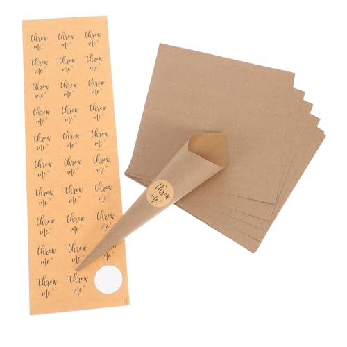 SEWACC 30 Stück Konfetti Papier Hochzeitsdeko mit Blumenblüten Kegeln für Kleine Sträuße Süßigkeiten und Konfetti Aufkleber für Kreative Partys von SEWACC