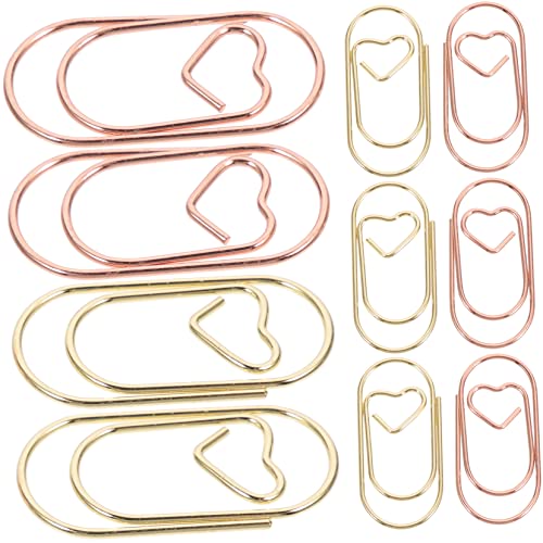 SEWACC 30 Stück Liebespapierschnalle Form Büroklammer groß bunt Papierclip Herzförmige Papierklammern Dateiclips Dekorative Papierklamme Dateiclips Metall von SEWACC