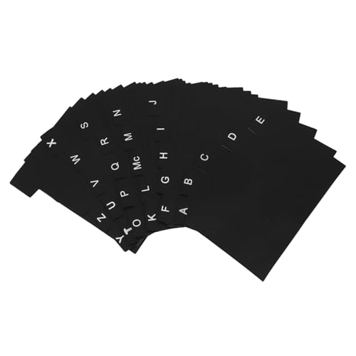SEWACC 30 Stück Schwarze Karteikarten Teiler aus PP Material Organisieren von Studienmaterialien Klientenakten und Rezepten Platzsparend für Einsatz im Home Office von SEWACC