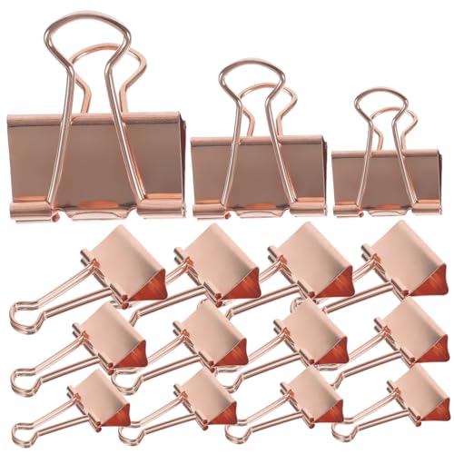 SEWACC 30 Stück Teiliges Binder Clips Metall Büroklammern in Roségold Vielseitig Einsetzbar für Dokumente Belege Notizen und Kabelorganisation Langlebig und Praktische Bürobedarf SEWACC 30 Stück Teiliges Binder Clips Metall Büroklammern in Roségold Vielseitig Einsetzbar für Dokumente Belege Notizen und Kabelorganisation Langlebig und Praktische Bürobedarf von SEWACC