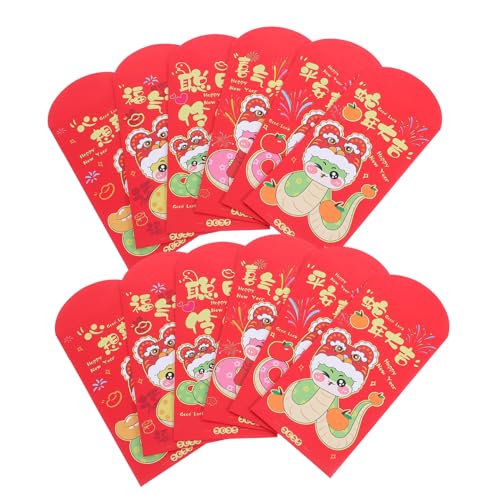 SEWACC 30 Stück Teiliges Chinesische Neujahrsumschläge Jahr der Schlange Geldumschläge aus Papier mit Glückssymbolen für Neujahr Hochzeit Geburtstag und Festliche Anlässe Stabile und von SEWACC