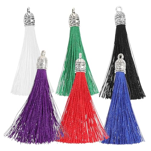 SEWACC 30 Stück Teiliges DIY Quasten aus Polyester Vielseitige Schlüsselanhänger Quasten Anhänger für Taschen und Rucksäcke Farblich Gemischte Mini Tassel Deko für Schmuck und von SEWACC
