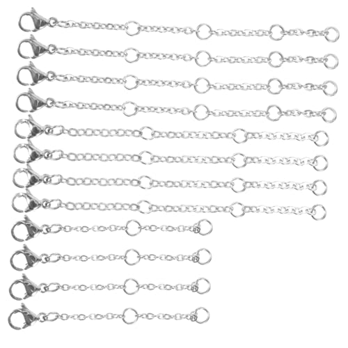 SEWACC 30 Stück Teiliges Edelstahl Kettenverlängerungs mit Karabinerverschlüssen Hypoallergen Rostfrei Verlängerungen für Halsketten Armbänder und DIY Schmuckgestaltung SEWACC 30 Stück Teiliges Edelstahl Kettenverlängerungs mit Karabinerverschlüssen Hypoallergen Rostfrei Verlängerungen für Halsketten Armbänder und DIY Schmuckgestaltung von SEWACC
