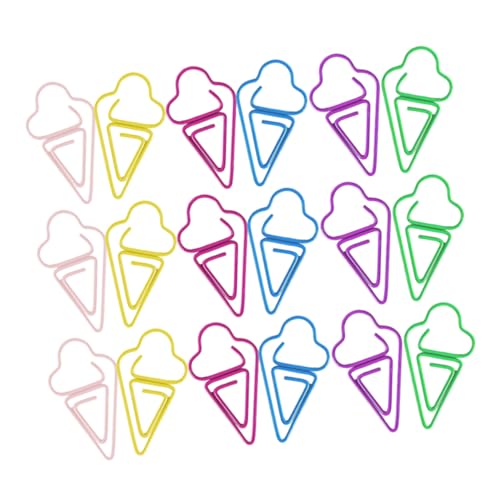 SEWACC 30 Stück Teiliges Eiscreme Papierclip Bunte Niedliche Büroklammern Eisform Vielseitig als Lesezeichen und Dokumentenhalter für Schule und Büro Charmantes Design SEWACC 30 Stück Teiliges Eiscreme Papierclip Bunte Niedliche Büroklammern Eisform Vielseitig als Lesezeichen und Dokumentenhalter für Schule und Büro Charmantes Design von SEWACC