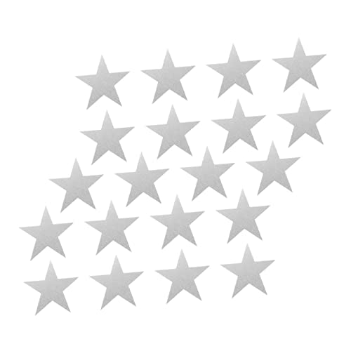SEWACC 30 Stück Teiliges Glitzernde Papier Ausschnitte Sterne Diy Bastelmaterial für Klassenzimmer Pinnwand Kinderzimmer Wanddekoration Silberfarben von SEWACC