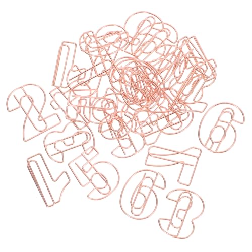 SEWACC 30 Stück Teiliges Metall Büroklammern Zahlenform Roségold Kreative Kleine Paper Clips für Dokumente Notizen Visitenkarten Vielseitig Einsetzbar für Büro Schule und Zuhause SEWACC 30 Stück Teiliges Metall Büroklammern Zahlenform Roségold Kreative Kleine Paper Clips für Dokumente Notizen Visitenkarten Vielseitig Einsetzbar für Büro Schule und Zuhause von SEWACC