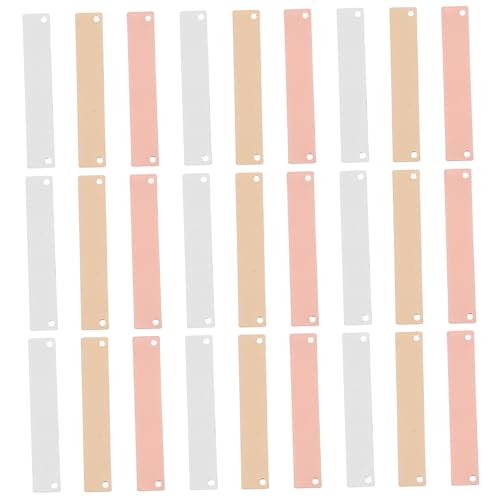 SEWACC 30 Stück Teiliges Metall Stamping Blanks Rechteckige Anhänger mit Doppeltem Kupfer Schmuckverbinder für DIY Gravur Langlebige Connector Pendants in Silber Gold Roségold SEWACC 30 Stück Teiliges Metall Stamping Blanks Rechteckige Anhänger mit Doppeltem Kupfer Schmuckverbinder für DIY Gravur Langlebige Connector Pendants in Silber Gold Roségold von SEWACC