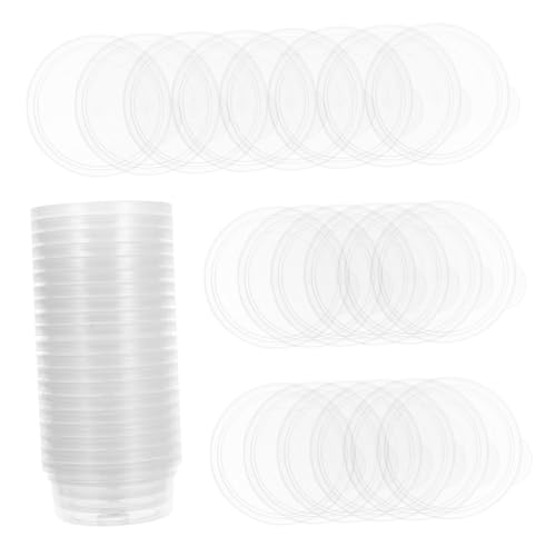 SEWACC 30 Stück Teiliges Mini Rundes Aufbewahrungsbox Transparent PP Kunststoff Stapelbar Leicht Und Langlebig Für Schmuck Basteln Büro Kleinteile Organisieren von SEWACC
