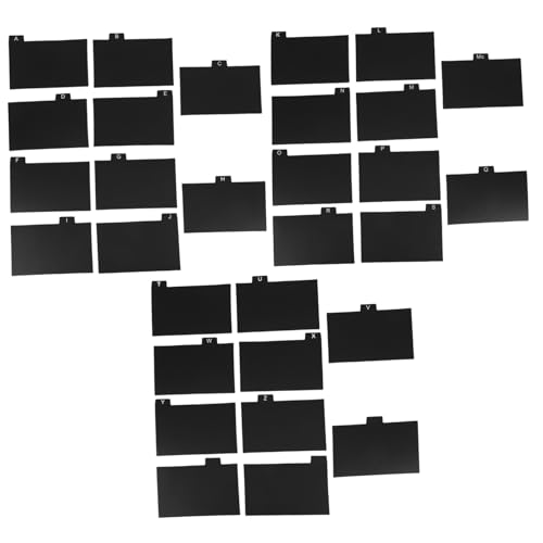 SEWACC 30 Stück Teiliges Set Schwarze PP Karteikartenteiler mit Alphabetischen Registerkarten Langlebig und Platzsparend zur Organisation von Rezepten Dokumenten und Studienunterlagen für von SEWACC