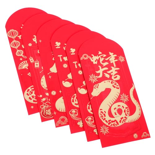 SEWACC 30 Stück Teiliges Traditionelle Chinesische Rote Umschläge Jahr Geldbeutel mit Goldfolie Schlangenmotiv Langlebiges Festliche Dekoration für Chinesisches Neujahr Hochzeit von SEWACC