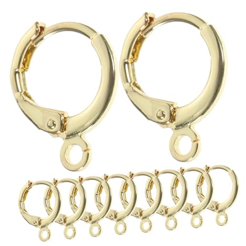 SEWACC 30 Stück Teiliges Vergoldete Ohrhaken aus Metall für DIY Ohrringe Leichte Glatte Haken für Handgemachten Ohrschmuck Sichere und Langlebige Ohrhaken zum Basteln Personalisierter SEWACC 30 Stück Teiliges Vergoldete Ohrhaken aus Metall für DIY Ohrringe Leichte Glatte Haken für Handgemachten Ohrschmuck Sichere und Langlebige Ohrhaken zum Basteln Personalisierter von SEWACC