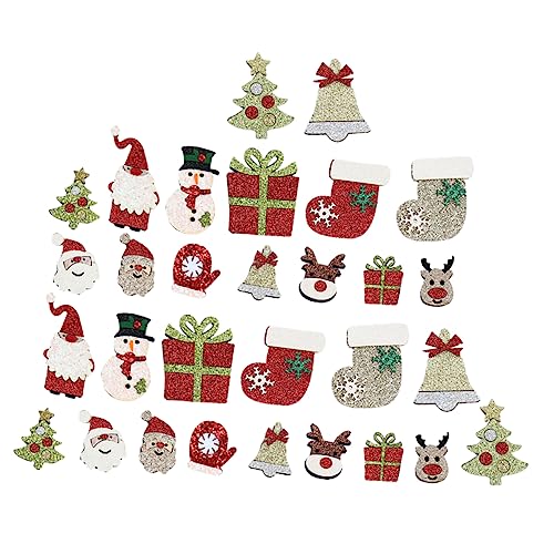 SEWACC 30 Stück Weihnachtsdekorationszubehör Aufnäher Bestickt Zum Basteln Dekorativ Zum Nähen Maurer Kinderdekor Dekorationen Stickerei Weihnachtsbaum SEWACC 30 Stück Weihnachtsdekorationszubehör Aufnäher Bestickt Zum Basteln Dekorativ Zum Nähen Maurer Kinderdekor Dekorationen Stickerei Weihnachtsbaum von SEWACC