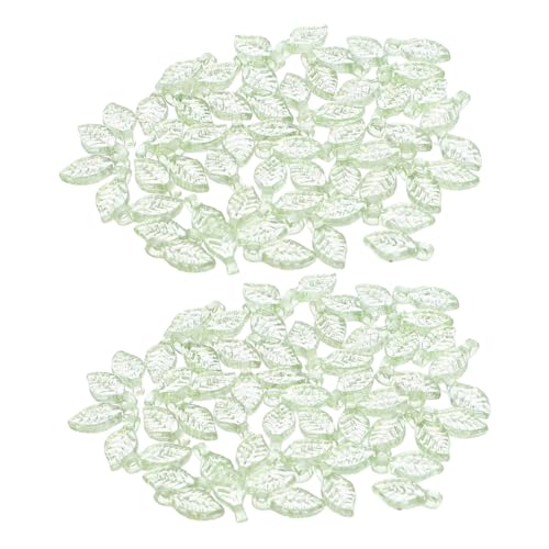 SEWACC 300 Stück Acryl Blattperlen Transparent Grün Schmuckperlen DIY Anhänger für Ohrringe Armbänder Halsketten Basteln Schmuckherstellung Frühling Halloween Weihnachten SEWACC 300 Stück Acryl Blattperlen Transparent Grün Schmuckperlen DIY Anhänger für Ohrringe Armbänder Halsketten Basteln Schmuckherstellung Frühling Halloween Weihnachten von SEWACC