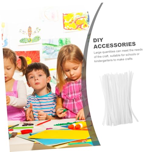 SEWACC 300 Stück Chenille Stiele Weiß DIY Bastelmaterialien Handgefertigte Biegefähige Pfeifenreiniger Stäbe Kreativ Für Schule Kindergarten Bastelprojekte SEWACC 300 Stück Chenille Stiele Weiß DIY Bastelmaterialien Handgefertigte Biegefähige Pfeifenreiniger Stäbe Kreativ Für Schule Kindergarten Bastelprojekte von SEWACC