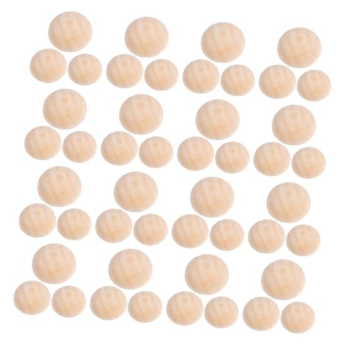 SEWACC 300 Stück Halbkreis Holzkugeln Unbehandelte Holzperlen für DIY Basteln Puppenherstellung Bemalen Girlanden Tischdeko Schmuck Handwerksprojekte SEWACC 300 Stück Halbkreis Holzkugeln Unbehandelte Holzperlen für DIY Basteln Puppenherstellung Bemalen Girlanden Tischdeko Schmuck Handwerksprojekte von SEWACC