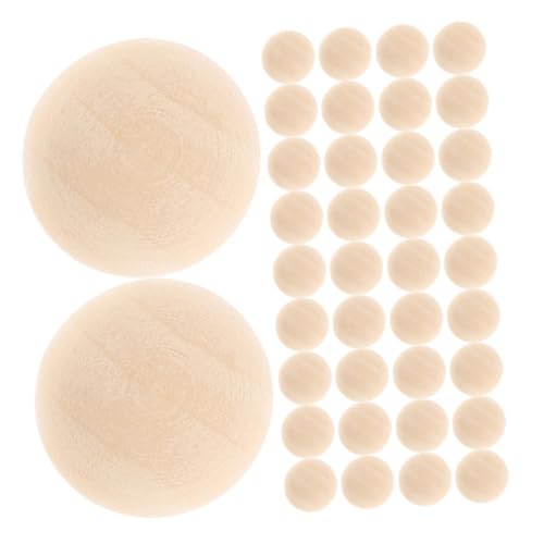 SEWACC 300 Stück Halbrunde Holzperlen zum Basteln Glatte Polierte Oberfläche Bemalbar Stabile Holzhalbkugeln für DIY Schmuck Partydeko und Vielfältige Handwerksprojekte von SEWACC