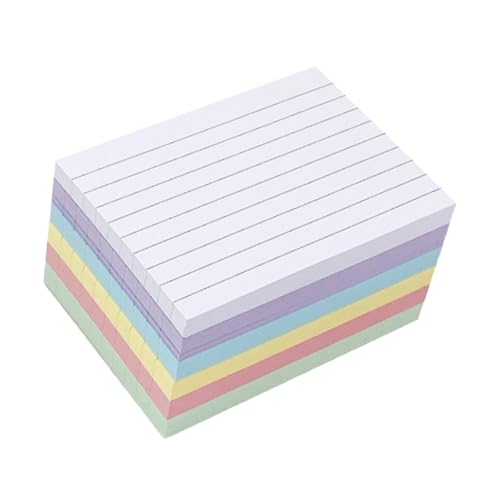 SEWACC 300 Stück Liniertes Karteikarten Einzelne Liniertes Notizpapier für Schule und Aufgabenmanagement Format Farben Ungebohrt von SEWACC
