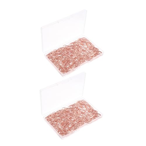 SEWACC 300 Stück Mini Herz Büroklammern Roségoldene Metallklammern für Dokumente Notizen und Bastelprojekte Kreative und Vielseitige Bürobedarf für Ordnung und Dekoration von SEWACC