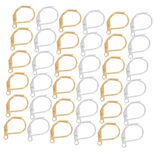 SEWACC 300 Stück Ohrring Haken Französisch Ohrhaken Rund Draht Ohrschmuck Verschlüsse Leicht Elastisch Schmuckherstellung DIY Zubehör Gold Silber 300 Stück von SEWACC
