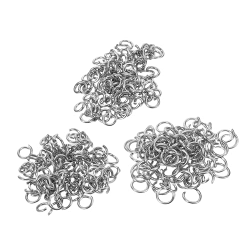 SEWACC 300 Stück Teiliges Edelstahl Offene Verbindungslöcher Rostfreie Metallringe für Schmuckreparatur Vielseitige DIY Bastelringe für Halsketten Armbänder Ohrringe von SEWACC