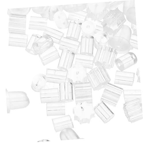 SEWACC 300 Stück Teiliges Weiche Gummi Ohrring Verschlüsse Transparent Antiallergisch Vielseitig für Ohrstecker und Hänger Rutschfest Stabiler Halt Ersatzstecker für Piercings von SEWACC