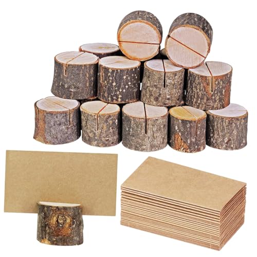 SEWACC 35 Sätze Teiliges Holzrinde Memohalter aus Lärchenholz mit Rinde Kartenhalter für Tischkarten Namenskarten und Menükarten Natürlicher Holzstumpf Notizhalter für Hochzeiten Partys SEWACC 35 Sätze Teiliges Holzrinde Memohalter aus Lärchenholz mit Rinde Kartenhalter für Tischkarten Namenskarten und Menükarten Natürlicher Holzstumpf Notizhalter für Hochzeiten Partys von SEWACC