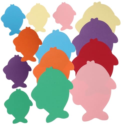 SEWACC 35 Stück Teiliges Buntes Fisch Papier für DIY Bastelprojekte Klassenzimmer Wanddekoration Bulletin Board Cutouts aus Sicherem Langlebigem Papier für Kreative Schulgestaltung von SEWACC
