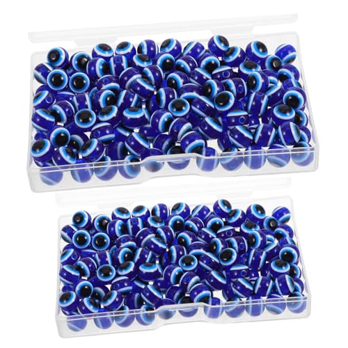 SEWACC 350 Stück Evil Eye Perlen Blaue Harzperlen für Diy Armbänder und Ohrringe und Spacer Beads Einfaches Basteln Fade Resistant für Kreative Projekte und SEWACC 350 Stück Evil Eye Perlen Blaue Harzperlen für Diy Armbänder und Ohrringe und Spacer Beads Einfaches Basteln Fade Resistant für Kreative Projekte und von SEWACC