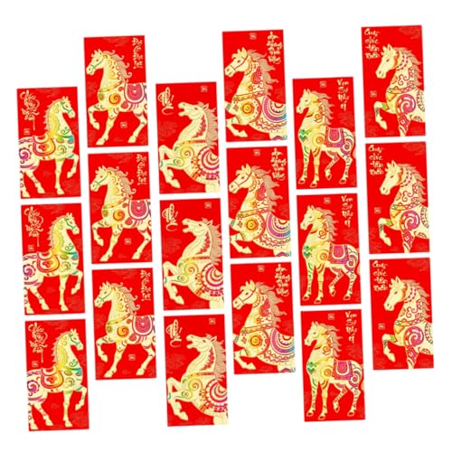 SEWACC 36 Stück Teiliges Chinesische Neujahrsumschläge Jahr Des Pferdes Traditionelle Rote Geldumschläge mit Großem Fassungsvermögen für Frühlingsfest Hochzeit Geburtstag Kulturelle von SEWACC