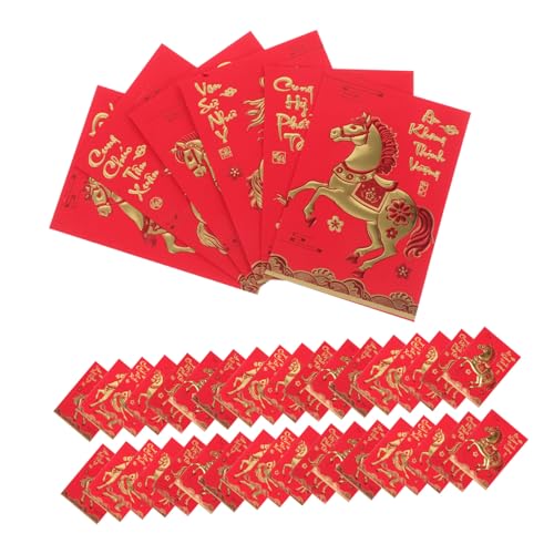 SEWACC 360 Stück Chinesische Rote Umschläge Kreative Lucky Money Pocket mit Vietnamesischem Text Robustes Papier Bedruckt Für Hochzeit Neujahr Festlichkeiten SEWACC 360 Stück Chinesische Rote Umschläge Kreative Lucky Money Pocket mit Vietnamesischem Text Robustes Papier Bedruckt Für Hochzeit Neujahr Festlichkeiten von SEWACC