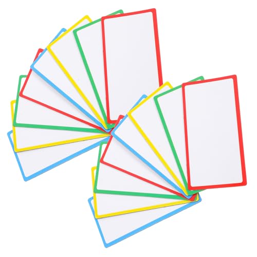 SEWACC 36Stücke Magnetische Namensschilder Beschreibbare Etiketten Blau Rot Grün Gelb Wiederverwendbare Trocken Abwischbare Tags für Klassenzimmer und Whiteboards von SEWACC