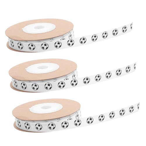 SEWACC 3Roll Fußball-geschenkband Yards Schmal Fußballmuster Langlebiges Seidenband für Partydekoration Geschenkverpackung Diy-basteln Fußballfan-dekoration SEWACC 3Roll Fußball-geschenkband Yards Schmal Fußballmuster Langlebiges Seidenband für Partydekoration Geschenkverpackung Diy-basteln Fußballfan-dekoration von SEWACC