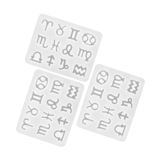 SEWACC 3Stücke Silikonformen für Schlüsselanhänger Flexible DIY Gießform Wiederverwendbar und Antihaftbeschichtet für Kreative Handwerksprojekte und von SEWACC