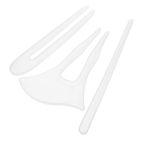 SEWACC 3Stücke Teiliges DIY Silikon Haarnadel Form Epoxidharz Gießform für Essstäbchen und Haarnadeln Langlebig und Flexibel Einfach zu Entformen Reinigen von SEWACC
