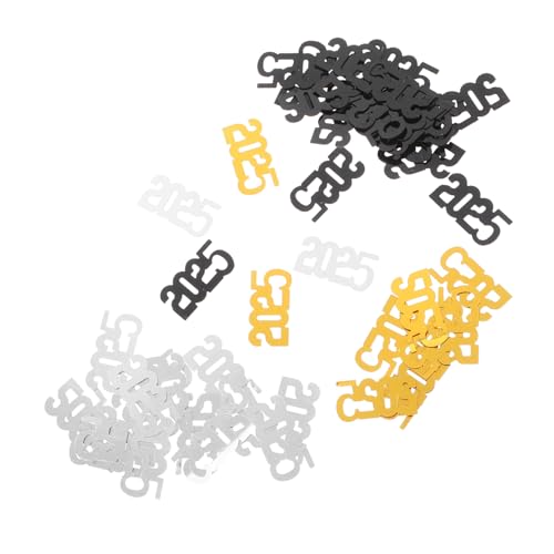 SEWACC 3er Pack Silvester Konfetti Schwarz Gold Silber Happy Year Tischdeko Streudeko für Neujahrsfeier und Abschlussfeier Einfache Dekoration für Party und Fest SEWACC 3er Pack Silvester Konfetti Schwarz Gold Silber Happy Year Tischdeko Streudeko für Neujahrsfeier und Abschlussfeier Einfache Dekoration für Party und Fest von SEWACC