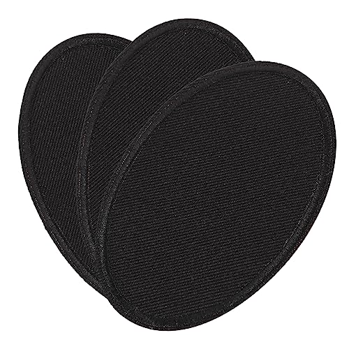 SEWACC 3st Ovaler Stickerei-patch Hutreparaturflicken Reparaturbänder Aus Nylon Schwarzes Akzentdekor Selbstklebende Flicken Für Kleidung Polyester Und Baumwolle Jeans Austauschbar von SEWACC