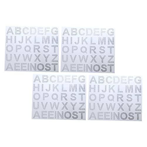 SEWACC 4 Blätter Glitzer Aufkleber Buchstaben Bögen mit Strasssteinen für DIY Bastelprojekte Selbstklebend für Kleidung Taschen Kostüme Dekoration und Reparaturen SEWACC 4 Blätter Glitzer Aufkleber Buchstaben Bögen mit Strasssteinen für DIY Bastelprojekte Selbstklebend für Kleidung Taschen Kostüme Dekoration und Reparaturen von SEWACC