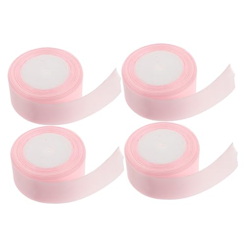 SEWACC 4 Rollen Blumen Geschenkband Satin Handgefertigte Bänder Satin Stoff Blumen Haarband Stoffband Dekoband Für Blumensträuße Party Geschenkband Tortenband Rosa Polyester SEWACC 4 Rollen Blumen Geschenkband Satin Handgefertigte Bänder Satin Stoff Blumen Haarband Stoffband Dekoband Für Blumensträuße Party Geschenkband Tortenband Rosa Polyester von SEWACC
