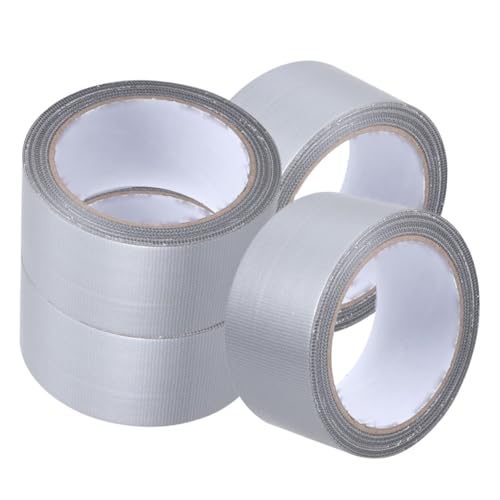 SEWACC 4 Rollen Hochleistungs Duct Tape Wasserdichtes Starkes Klebeband Silber für und Außenanwendungen für Teppichreparaturen und Vielseitige Nutzung von SEWACC