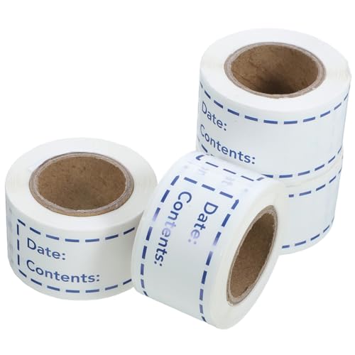 SEWACC 4 Rollen Lebensmittel Etiketten Selbstklebend Praktische Aufkleber für Flaschen Gefrier und Vorratsbehälter Wiederablösbar Wasserfest Blau für Küche und Haushalt SEWACC 4 Rollen Lebensmittel Etiketten Selbstklebend Praktische Aufkleber für Flaschen Gefrier und Vorratsbehälter Wiederablösbar Wasserfest Blau für Küche und Haushalt von SEWACC