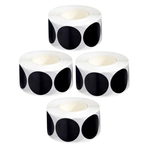 SEWACC 4 Rollen Schwarze Runde Aufkleber Selbstklebende Etiketten für Einmachgläser Büro und Schule Permanent Haftend Beschreibbar Vielseitig Einsetzbar pro Rolle SEWACC 4 Rollen Schwarze Runde Aufkleber Selbstklebende Etiketten für Einmachgläser Büro und Schule Permanent Haftend Beschreibbar Vielseitig Einsetzbar pro Rolle von SEWACC
