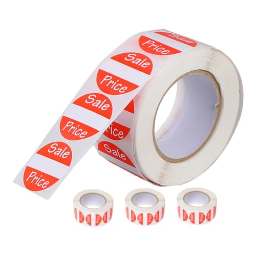 SEWACC 4 Rollen Selbstklebende Preisschilder für Supermarkt und Einzelhandel Sticker pro Langlebige Verkaufsetiketten zur Warenkennzeichnung und Preisauszeichnung im Ladenbereich SEWACC 4 Rollen Selbstklebende Preisschilder für Supermarkt und Einzelhandel Sticker pro Langlebige Verkaufsetiketten zur Warenkennzeichnung und Preisauszeichnung im Ladenbereich von SEWACC