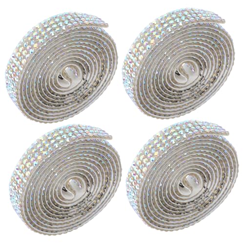 SEWACC 4 Rollen Selbstklebendes Strassband Breit Rolle Glitzernde Wasser-diamant-deko für Geschenkverpackung Kleidung Schmuck DIY Handwerk von SEWACC