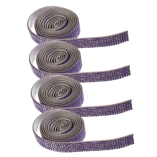 SEWACC 4 Rollen Selbstklebendes Strassband für Diy Brautgürtel Applikation Reihige Glitzersteine Dekoratives Aufbügler Patch für Hochzeitskleider und Textilien SEWACC 4 Rollen Selbstklebendes Strassband für Diy Brautgürtel Applikation Reihige Glitzersteine Dekoratives Aufbügler Patch für Hochzeitskleider und Textilien von SEWACC