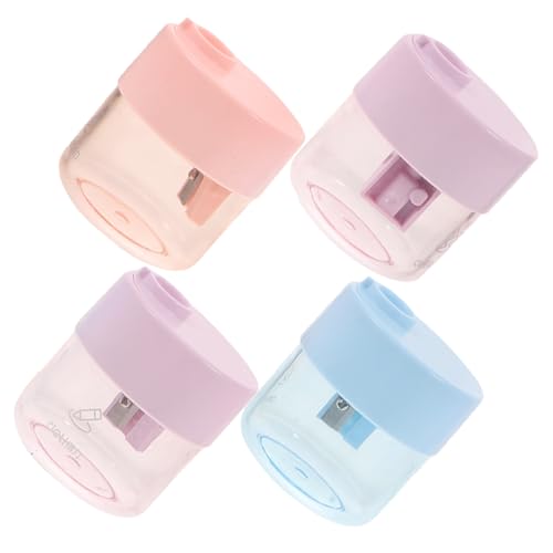 SEWACC 4 STÜCKE Transparente Manuelle Bleistiftspitzer für Schüler Tragbare Single Hole Pencil Cutters aus Edelstahl und und Leicht für Schule und Büro Zufällige Farbe Zufällige Farbe SEWACC 4 STÜCKE Transparente Manuelle Bleistiftspitzer für Schüler Tragbare Single Hole Pencil Cutters aus Edelstahl und und Leicht für Schule und Büro Zufällige Farbe Zufällige Farbe von SEWACC