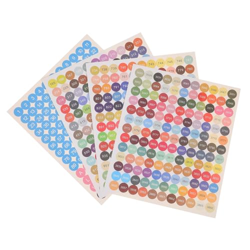 SEWACC 4 Sätze Farbige Nummernaufkleber Selbstklebend für Diamantmalerei Vielseitige Farbetiketten zur Einfachen Farbklassifizierung und Aufbewahrung für Bastelprojekte und Sortierung SEWACC 4 Sätze Farbige Nummernaufkleber Selbstklebend für Diamantmalerei Vielseitige Farbetiketten zur Einfachen Farbklassifizierung und Aufbewahrung für Bastelprojekte und Sortierung von SEWACC