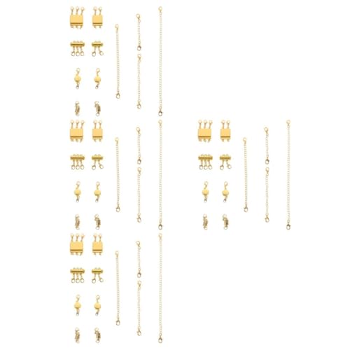 SEWACC 4 Sätze Kettenverlängerung Set Halskettenverschluss und Verlängerung für Schichtweise Schmuckherstellung Langlebig und Leicht für Diy Juwelierarbeiten SEWACC 4 Sätze Kettenverlängerung Set Halskettenverschluss und Verlängerung für Schichtweise Schmuckherstellung Langlebig und Leicht für Diy Juwelierarbeiten von SEWACC